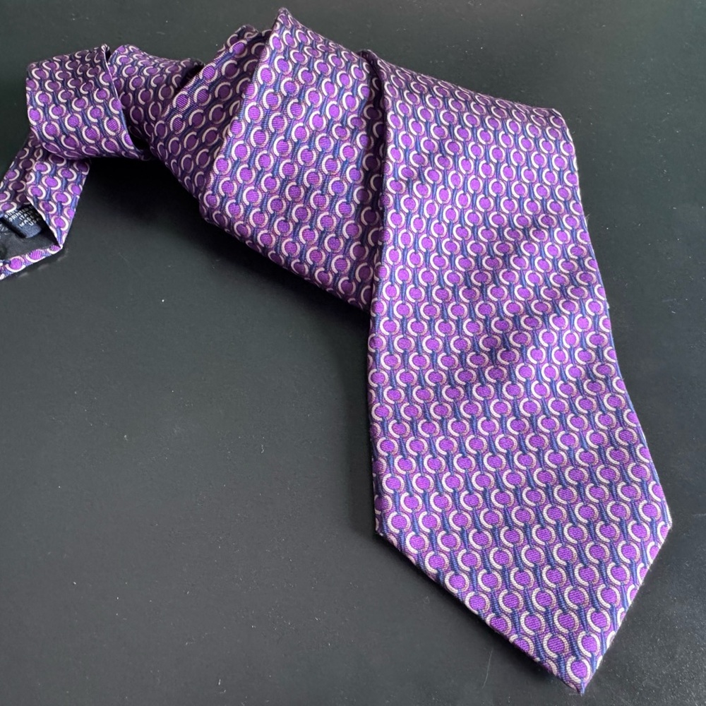 Elegant Purple Patterned Men's Tie